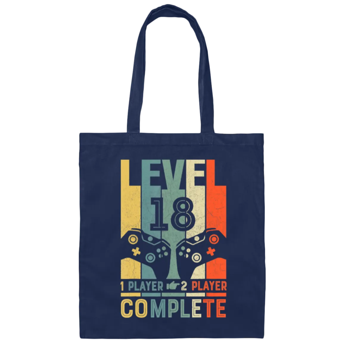 18 Anniversary Gift, Level 18 Complete 18th Canvas Tote Bag