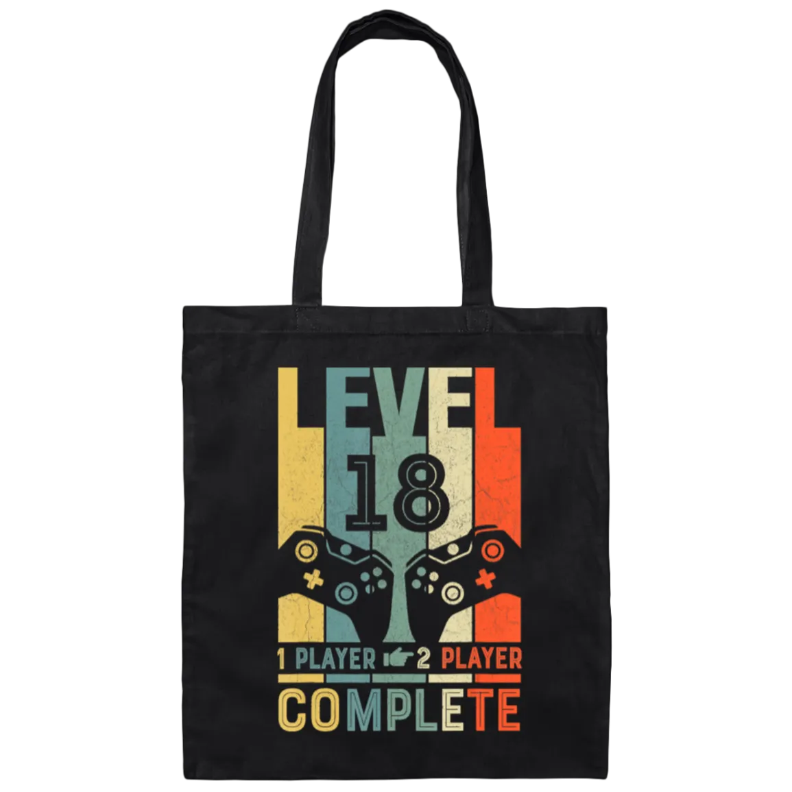 18 Anniversary Gift, Level 18 Complete 18th Canvas Tote Bag