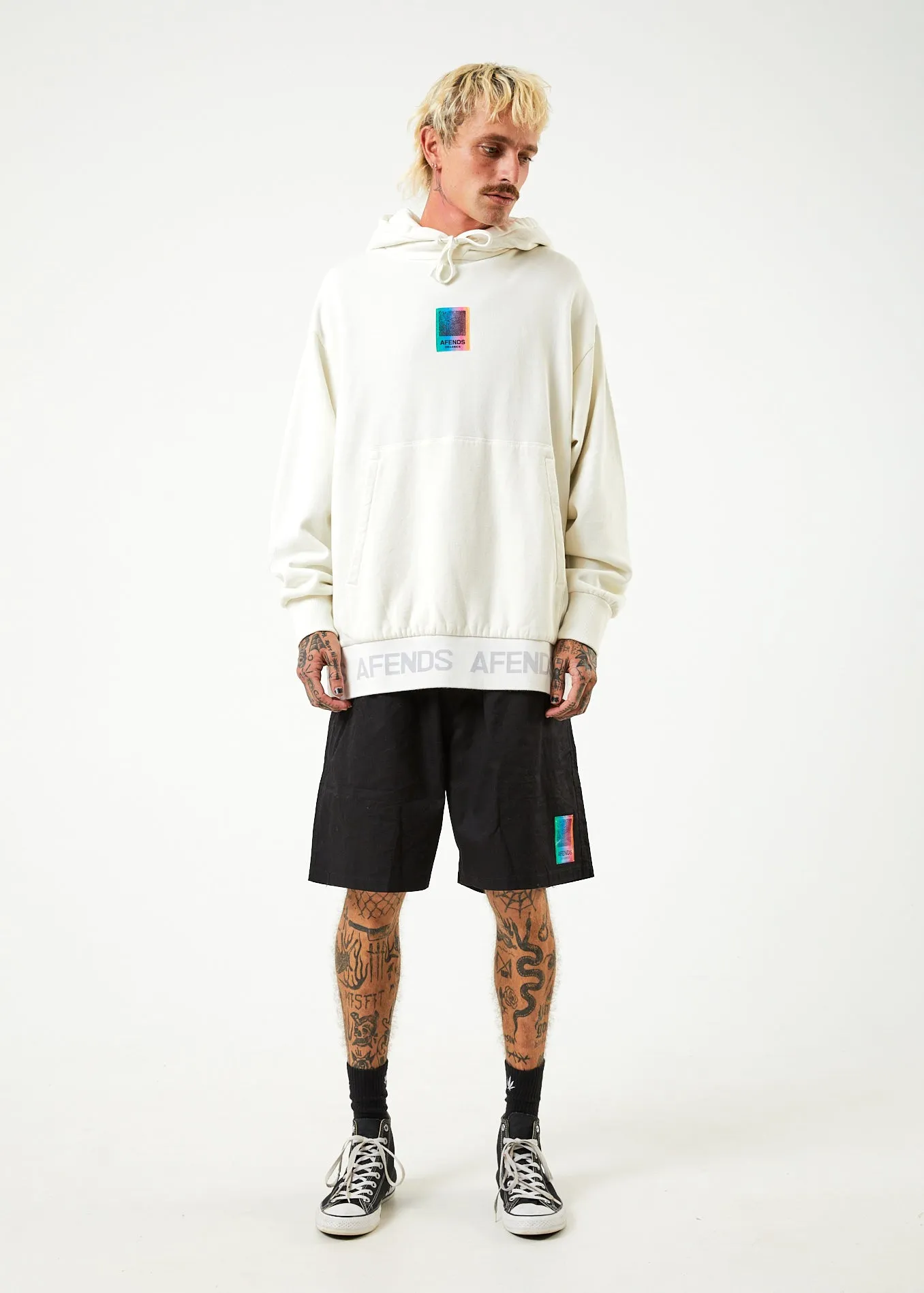 AFENDS Unisex Studio - Unisex Oversized Hoodie - Off White