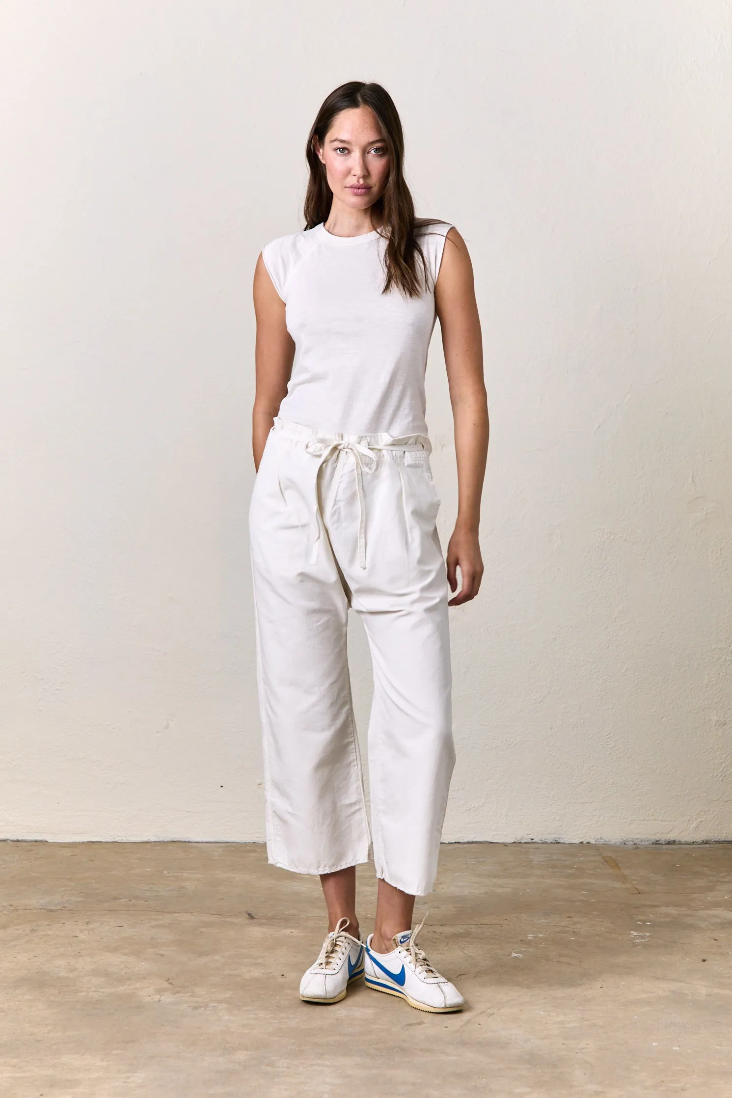 AKARI TIE WAIST PANT / SOFT WHITE