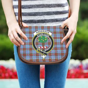 Anderson Modern Tartan Saddle Bag with Family Crest