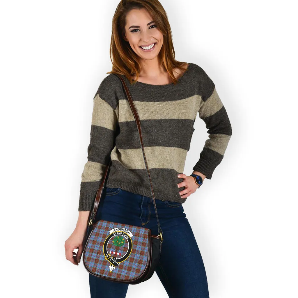 Anderson Modern Tartan Saddle Bag with Family Crest