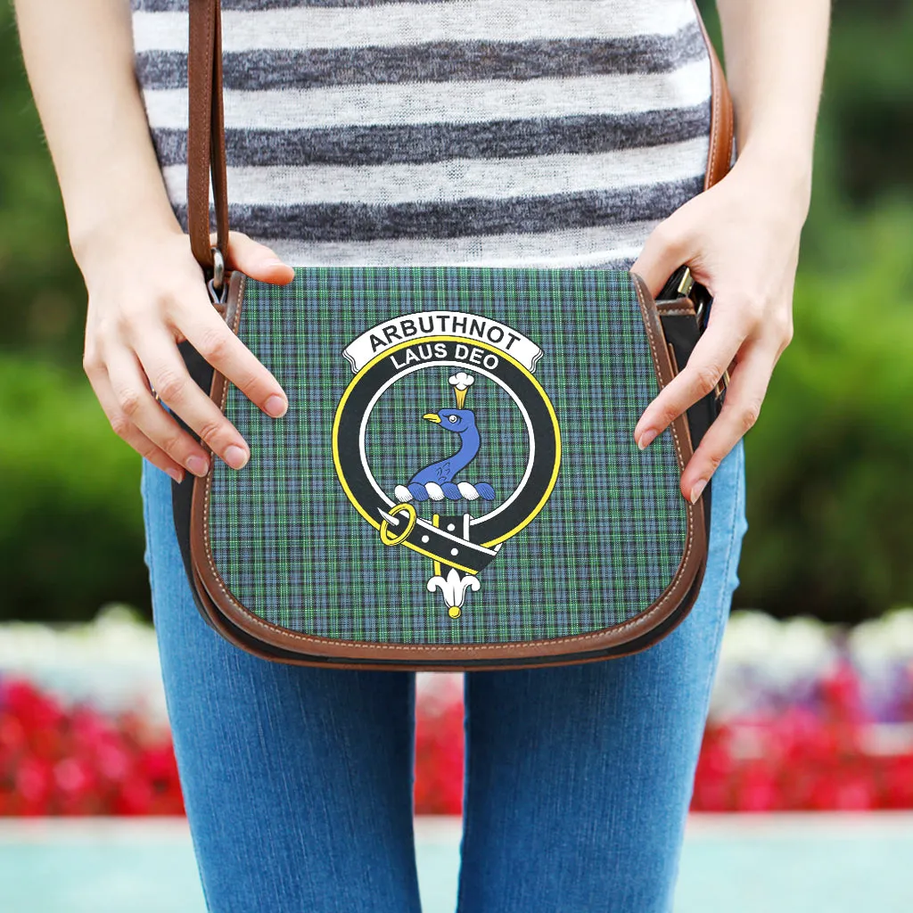 Arbuthnot Tartan Saddle Bag with Family Crest