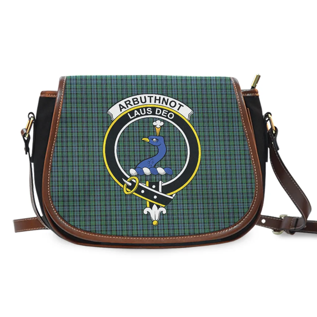 Arbuthnot Tartan Saddle Bag with Family Crest