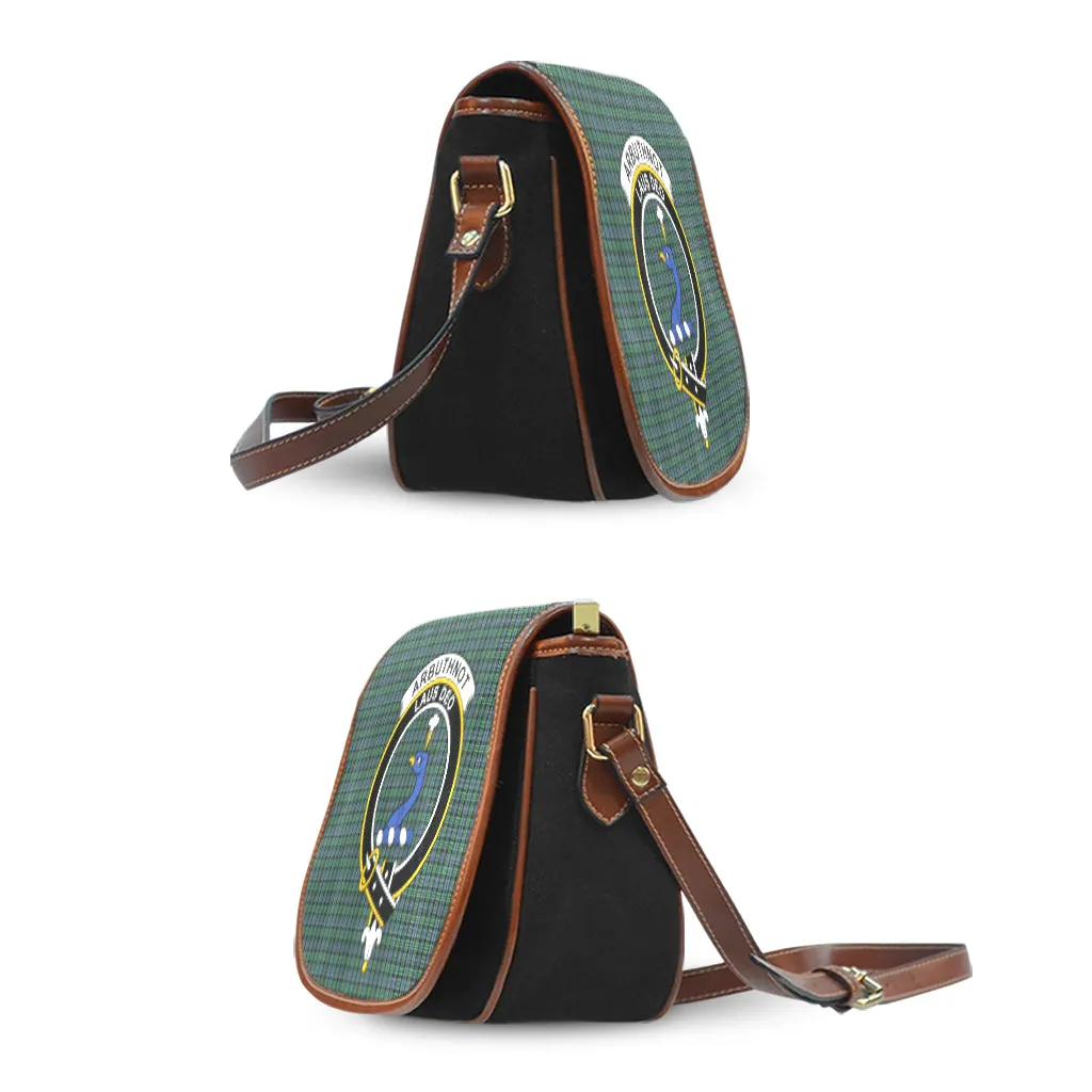 Arbuthnot Tartan Saddle Bag with Family Crest