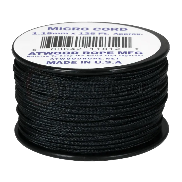 Atwood Micro Cord 1.18mm - Black