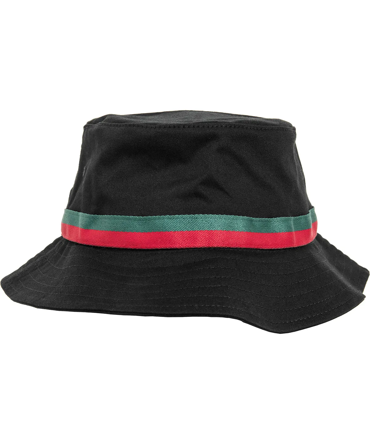 Black/Fire Red/Green - Stripe bucket hat (5003S)