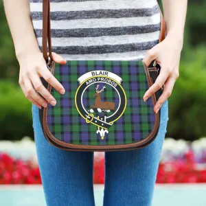 Blair Tartan Saddle Bag with Family Crest