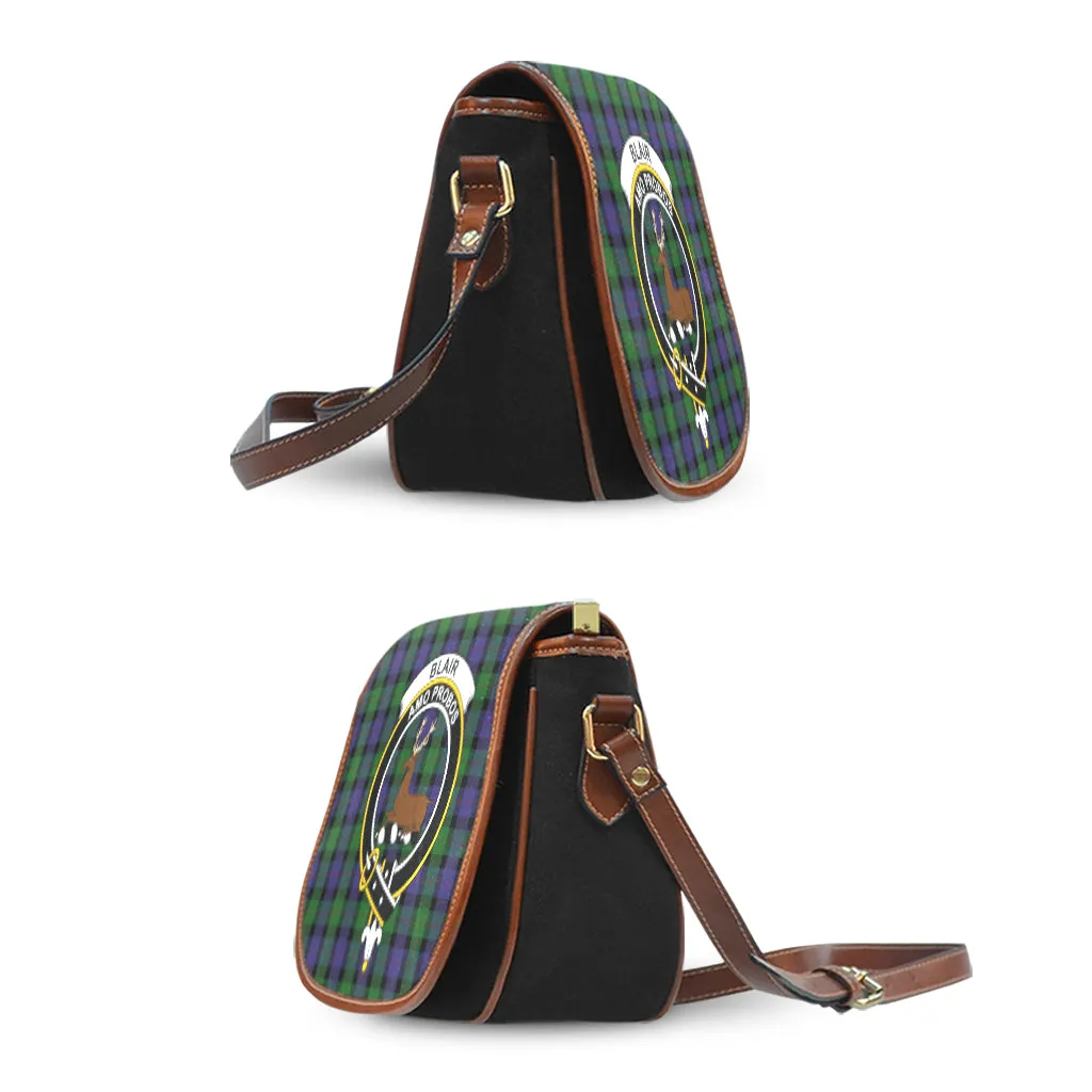 Blair Tartan Saddle Bag with Family Crest