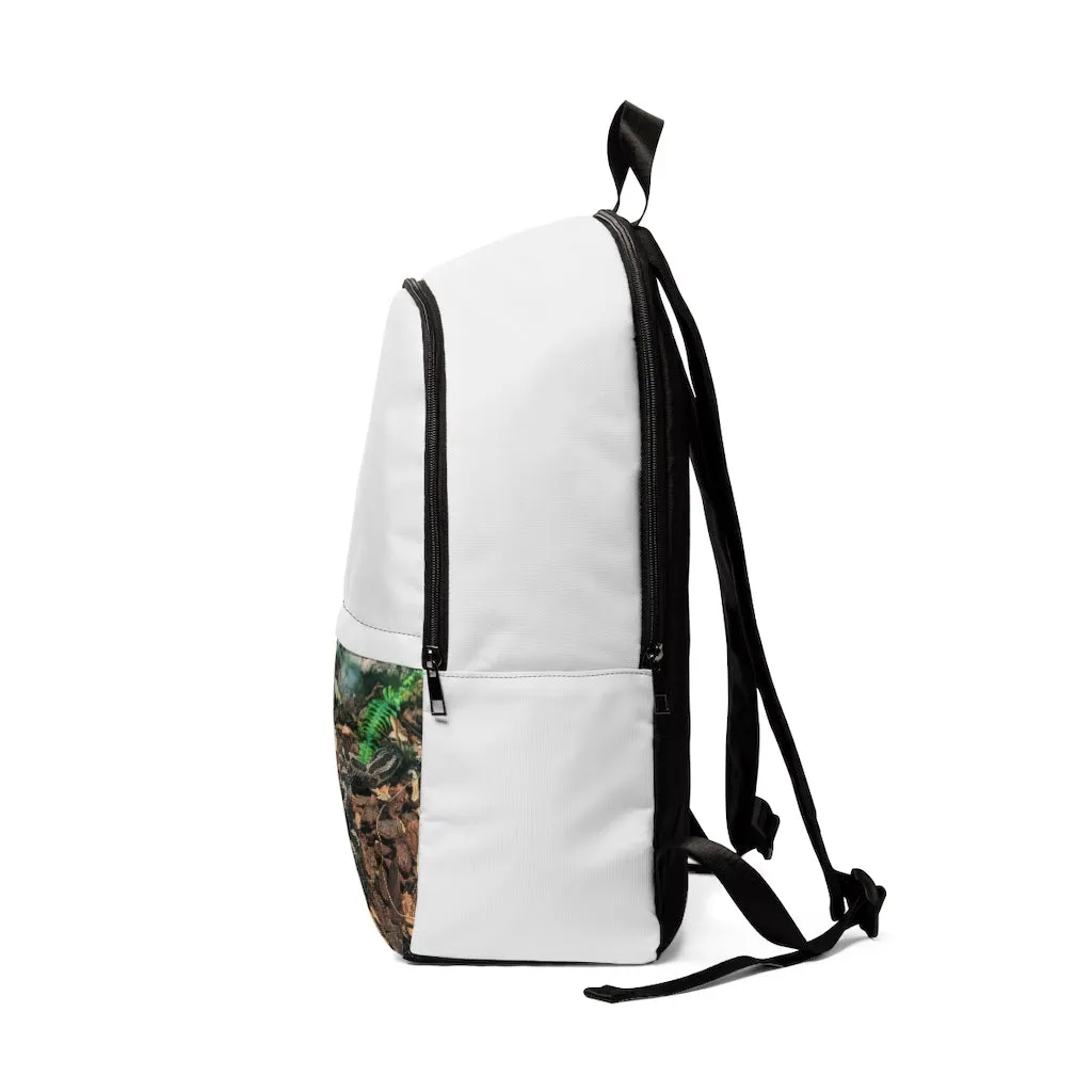 Brown and Black Snake Unisex Fabric Backpack