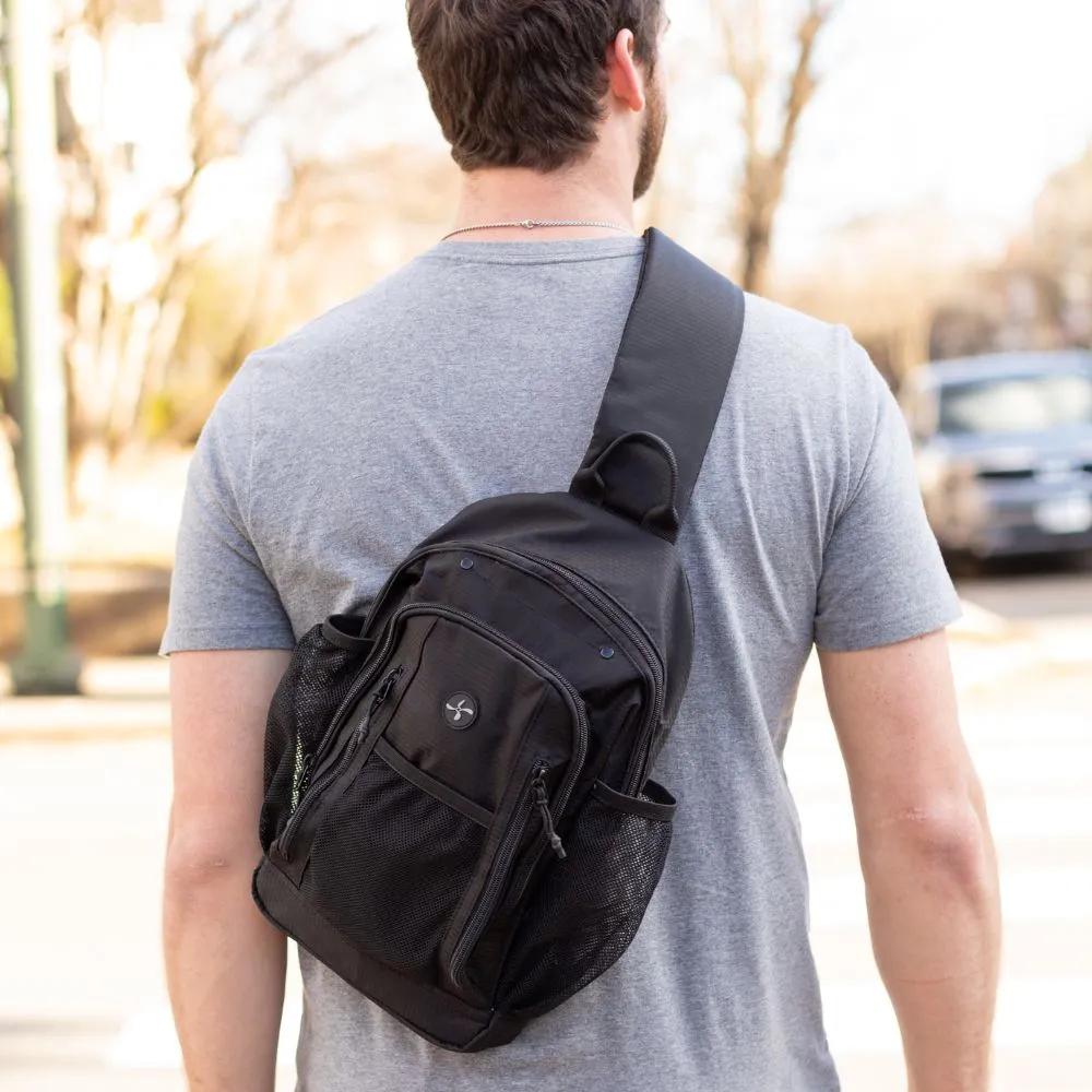 Diabetes Insulated Sling Backpacks- Black