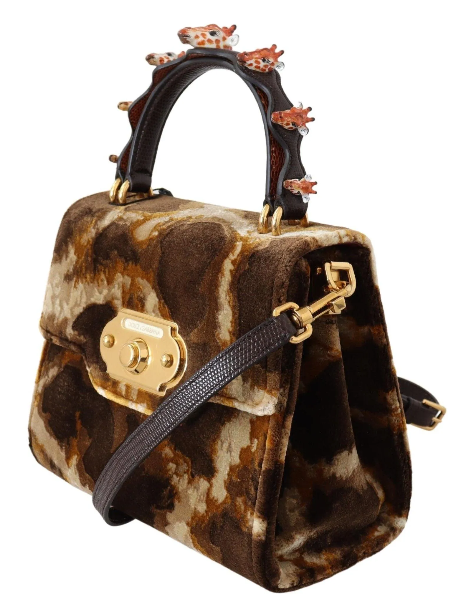 Dolce & Gabbana Brown Giraffe Crossbody Purse Borse WELCOME Purse