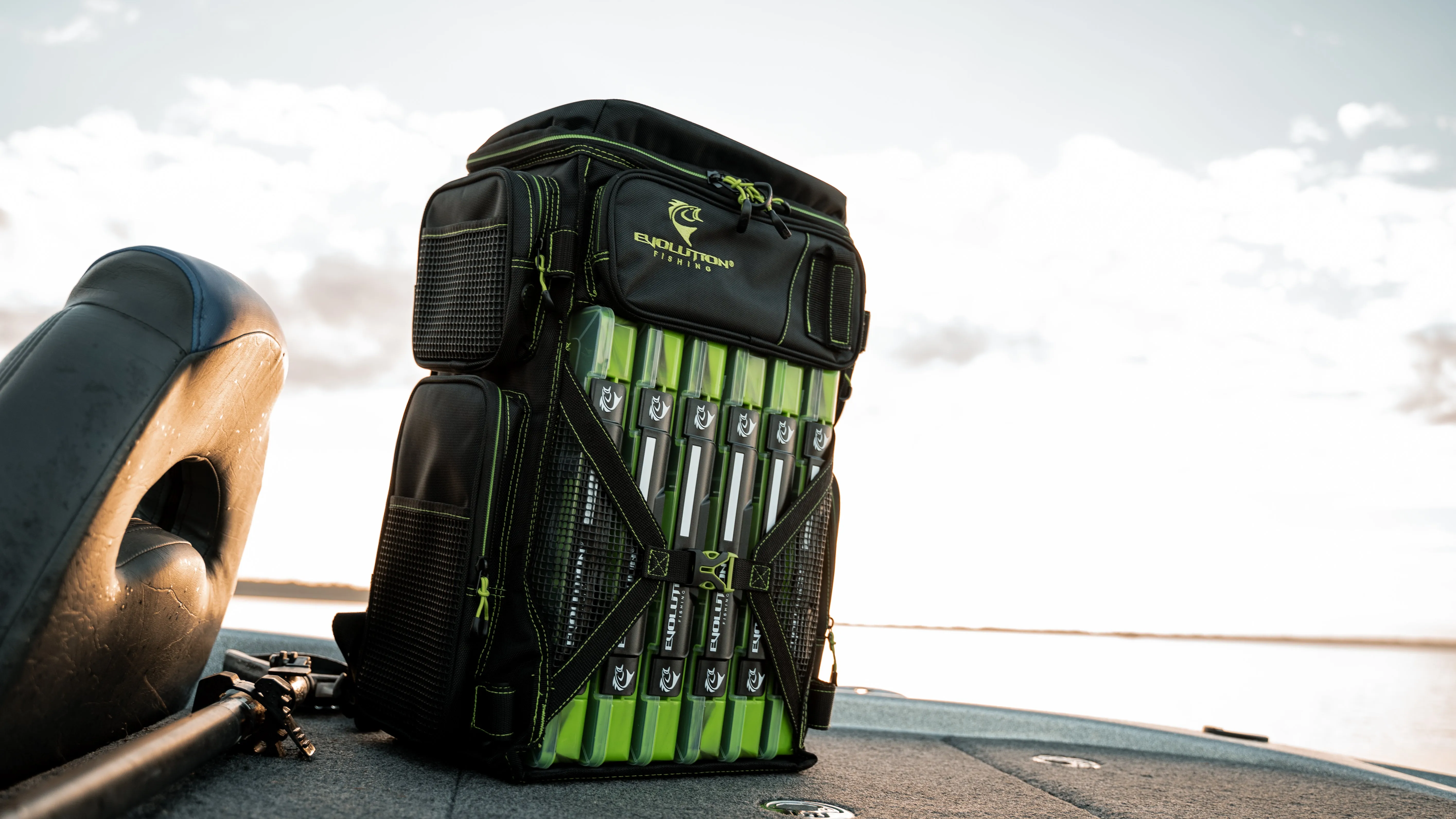 Drift Series 3700 Tackle Backpack with Rod Holders & QuikLatch Trays