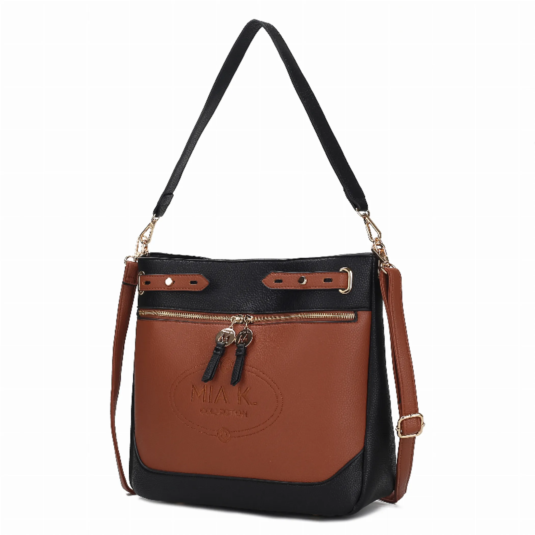 Evie two-tone Vegan Leather Women's Shoulder Bag