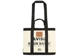 Evisu Graffiti Seagull Print Canvas Tote Bag