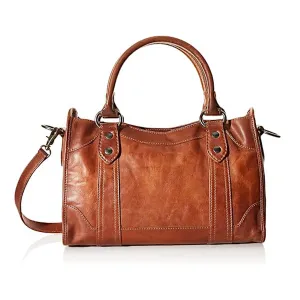 Frye Melissa Zip Satchel Leather Bag, Brown