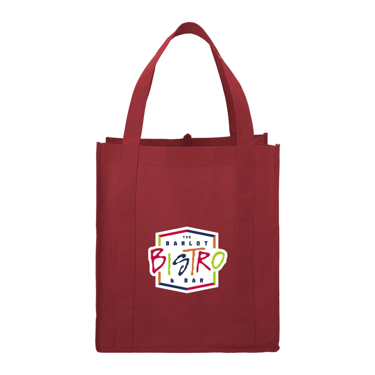 Hercules Non-Woven Grocery Tote - Maroon