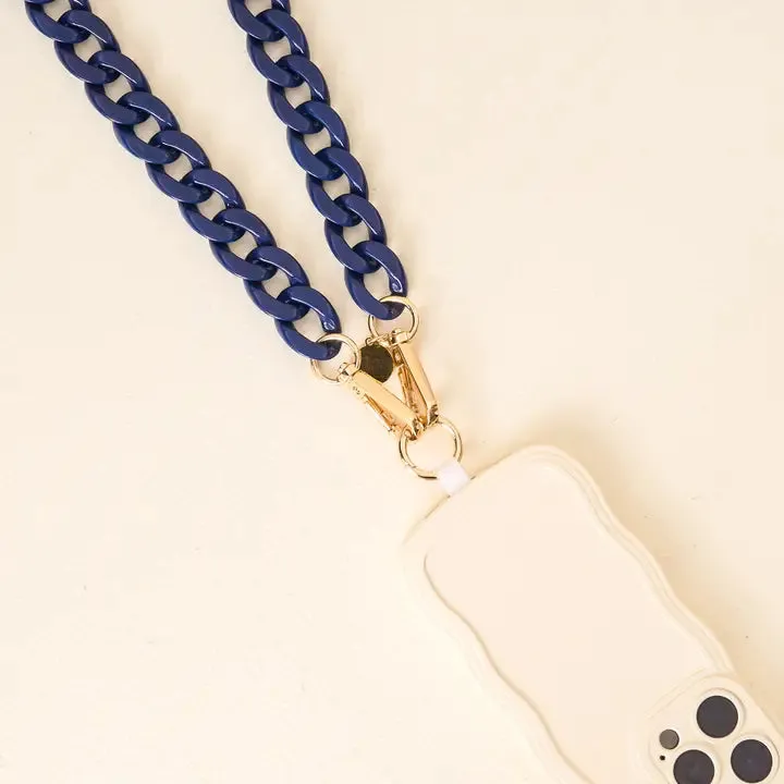 Hold The Phone Crossbody Chain | Navy