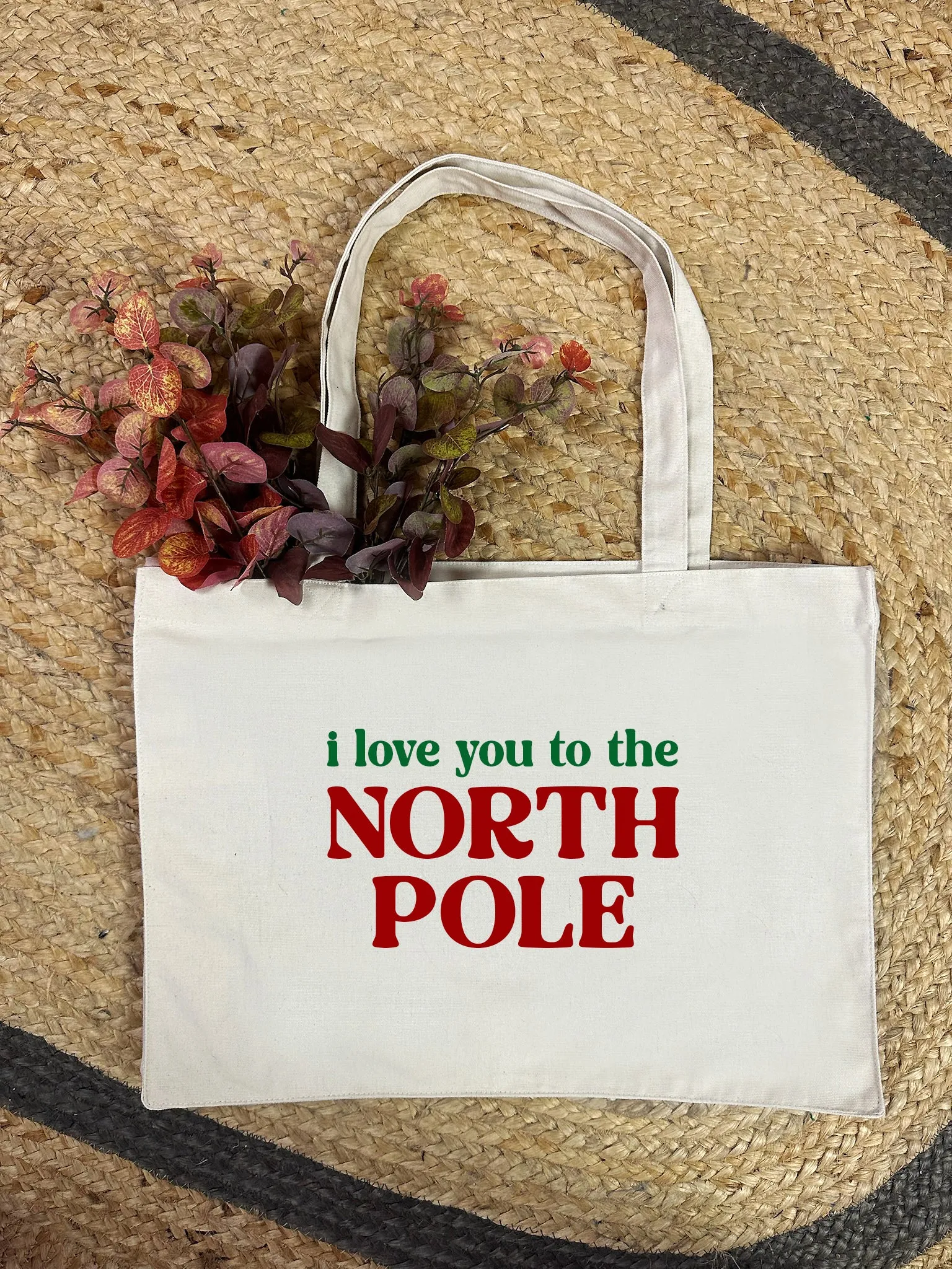 'I Love You To The North Pole' Christmas Luxe Shopping Tote Bag