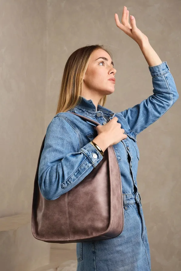 Joey Slouchy Hobo Bag - Denim