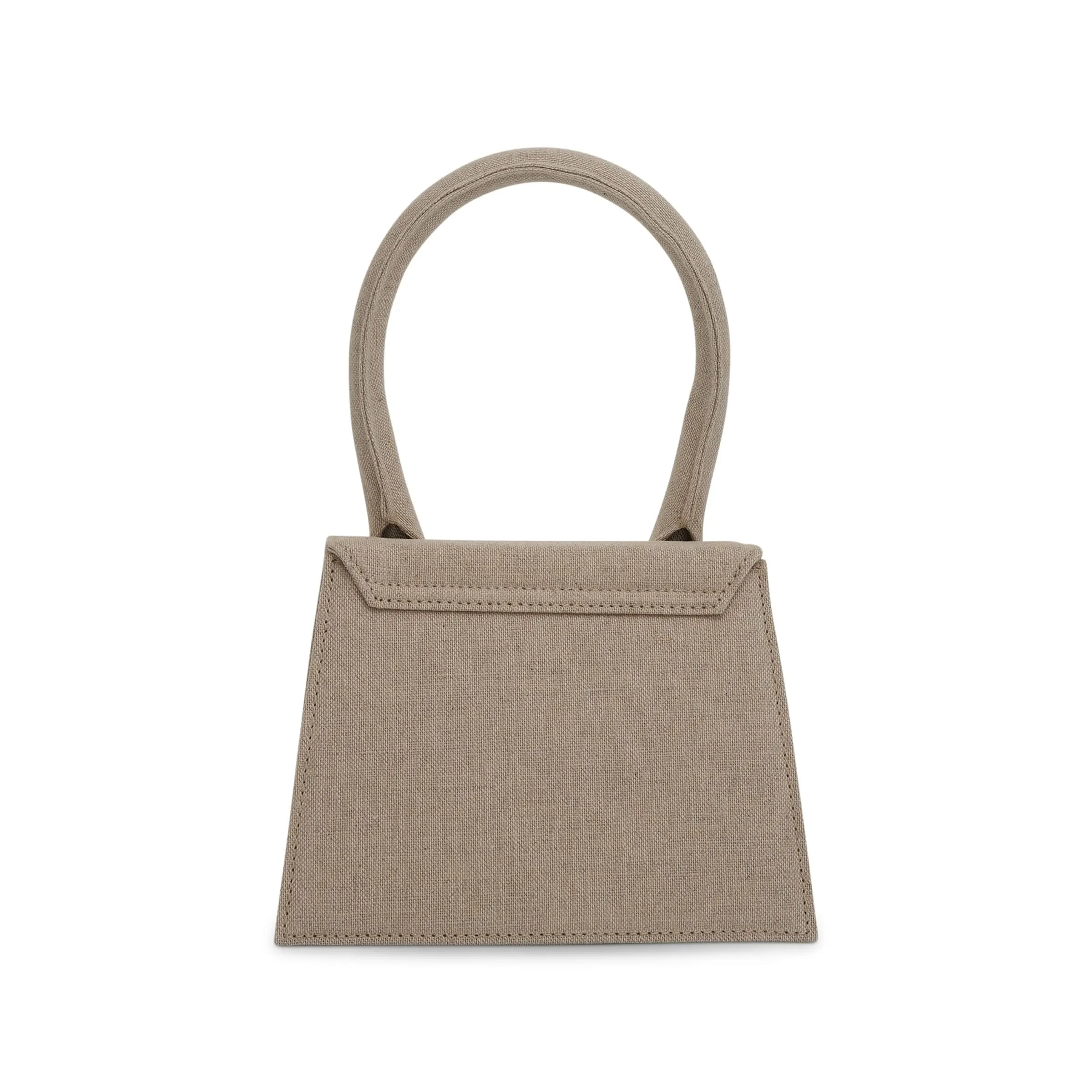 Le Chiquito Moyen Leather Bag in Light Grey