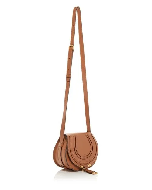 Marcie Chloe Small Leather Saddle Bag, Brown