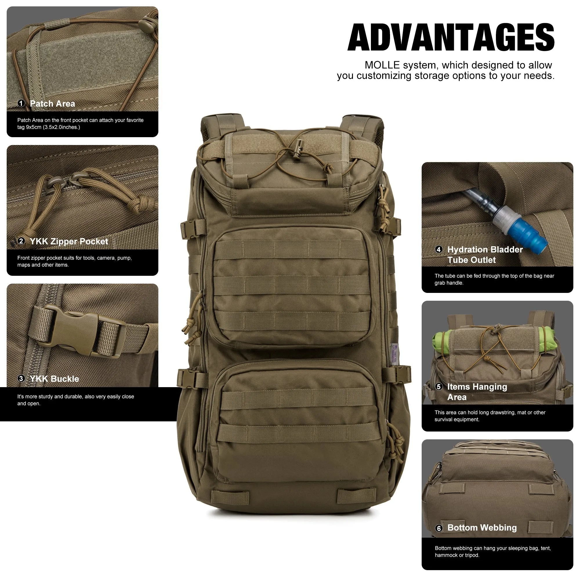 Mardingtop 28L Backpacks Molle