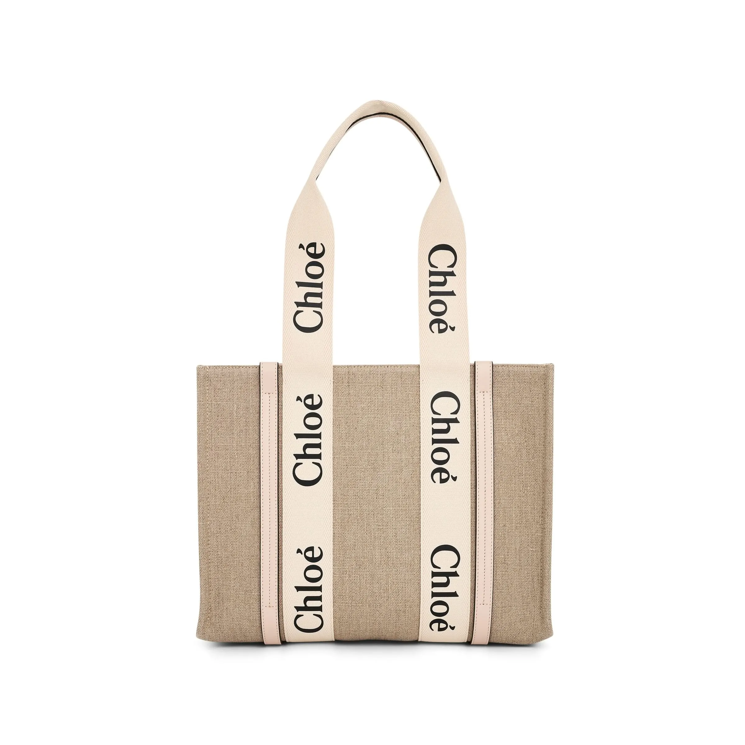 Medium Woody Tote Bag in Cement Pink