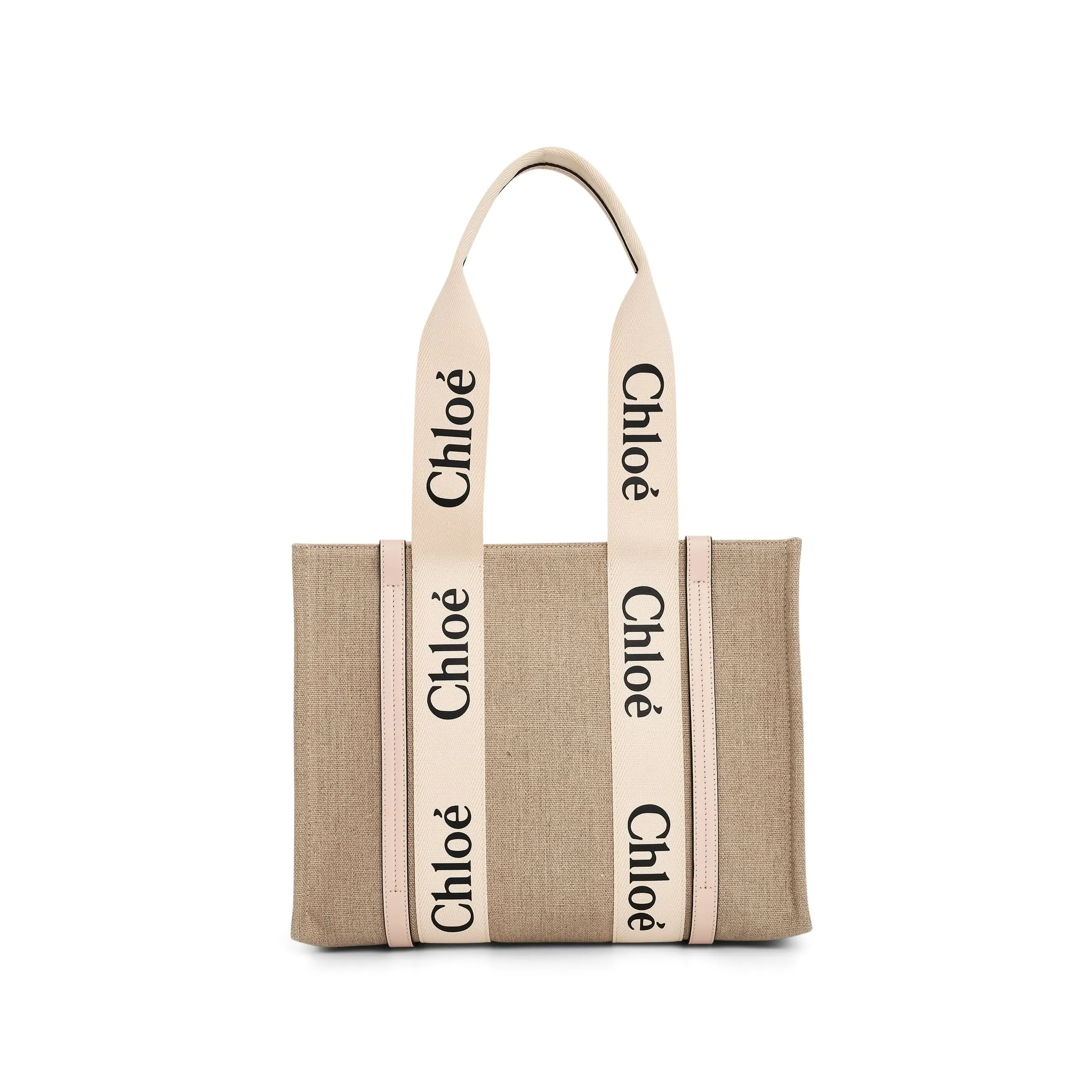 Medium Woody Tote Bag in Cement Pink