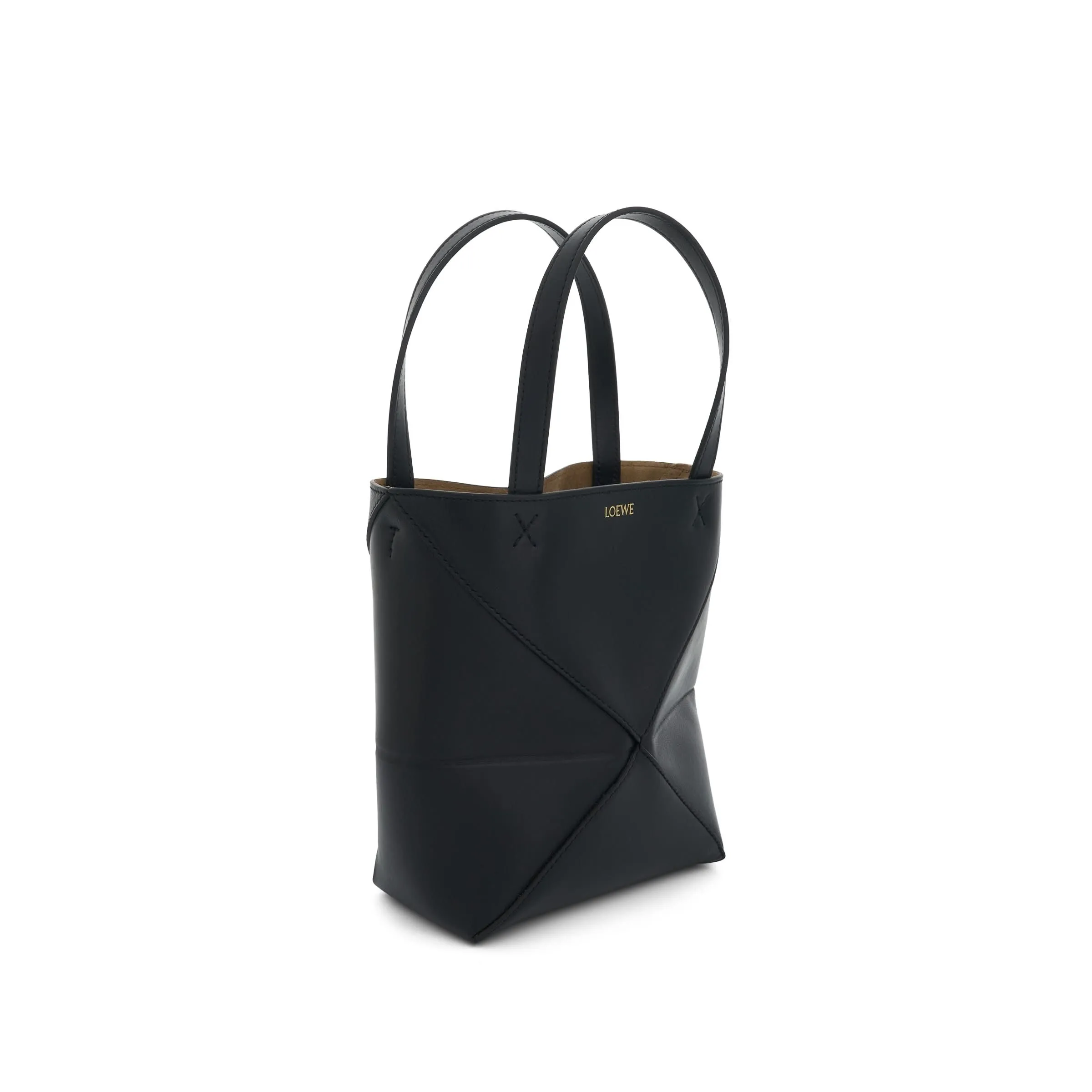 Mini Fold Puzzle Tote Bag in Black