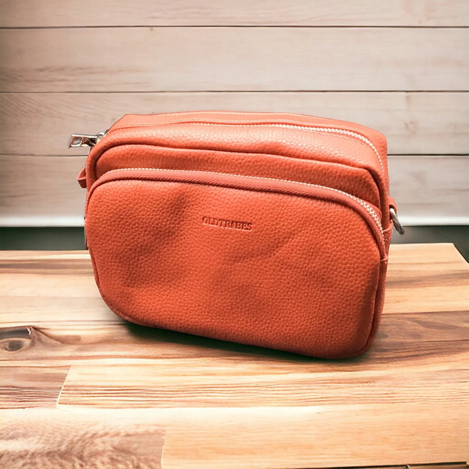 OldTribes™ Red Leather Crossbody Bag