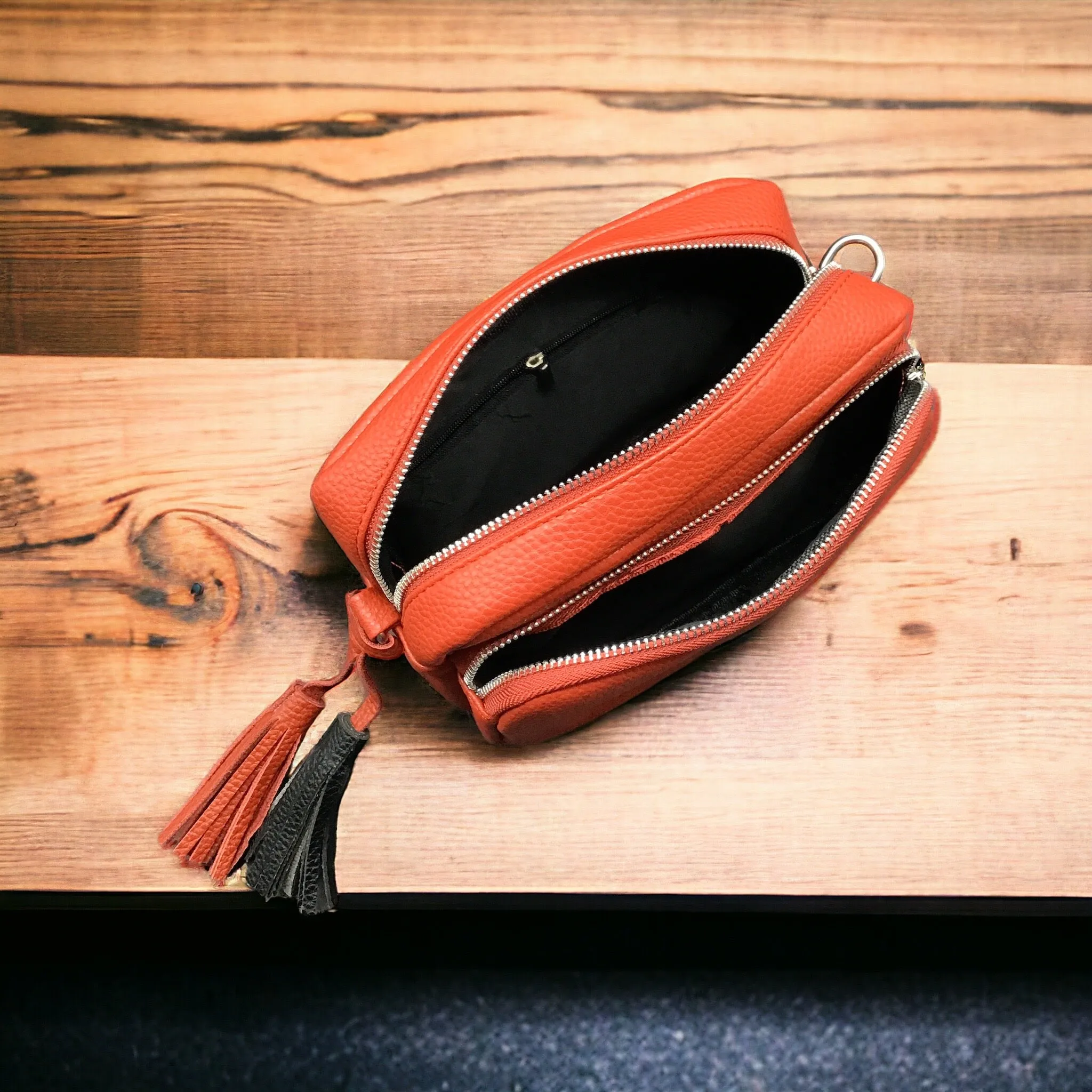 OldTribes™ Red Leather Crossbody Bag