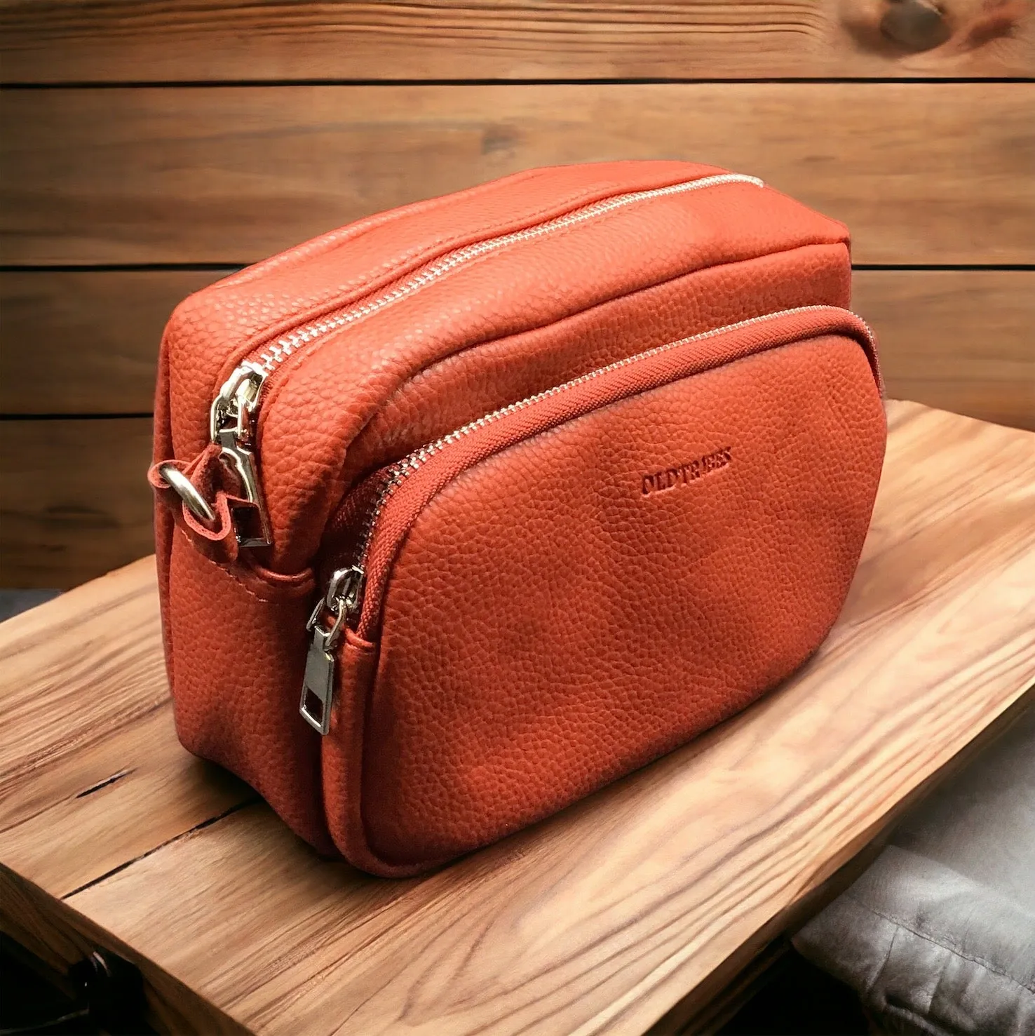 OldTribes™ Red Leather Crossbody Bag