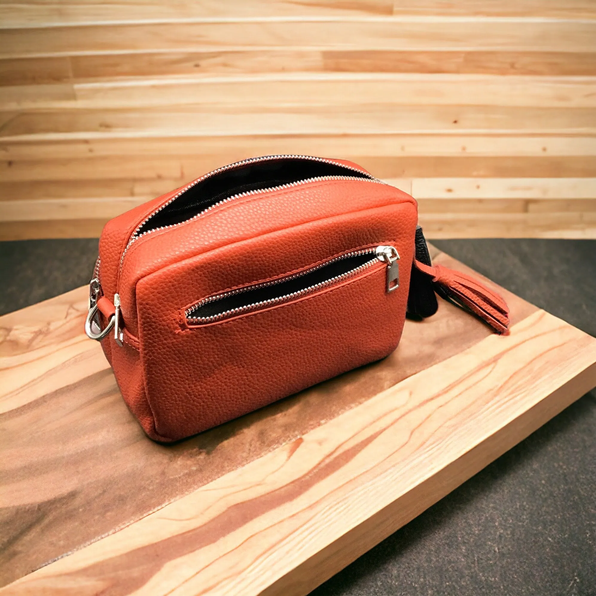 OldTribes™ Red Leather Crossbody Bag