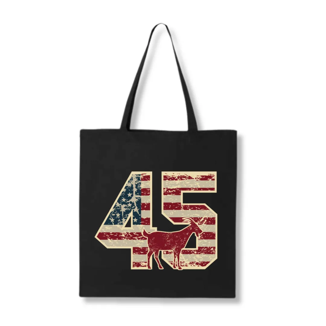 Patriotic Trump 45 G.O.A.T. Tote Bag (4 Colors)