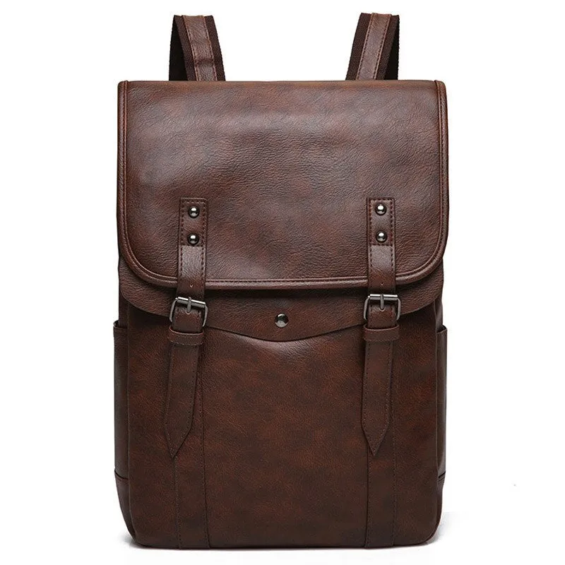 Pologize™ Vintage PU Leather Backpack