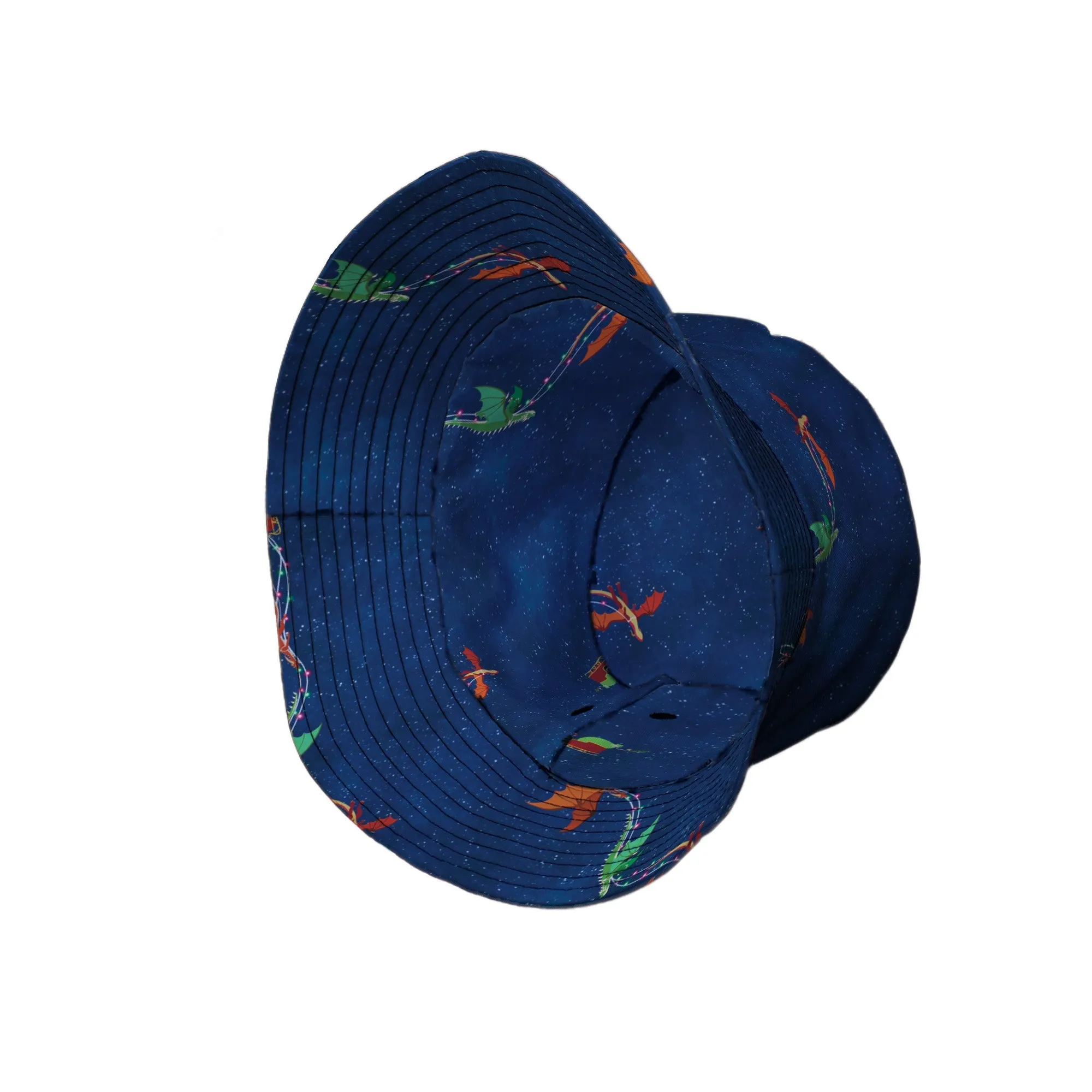 Santa Sleigh Dragons Bucket Hat