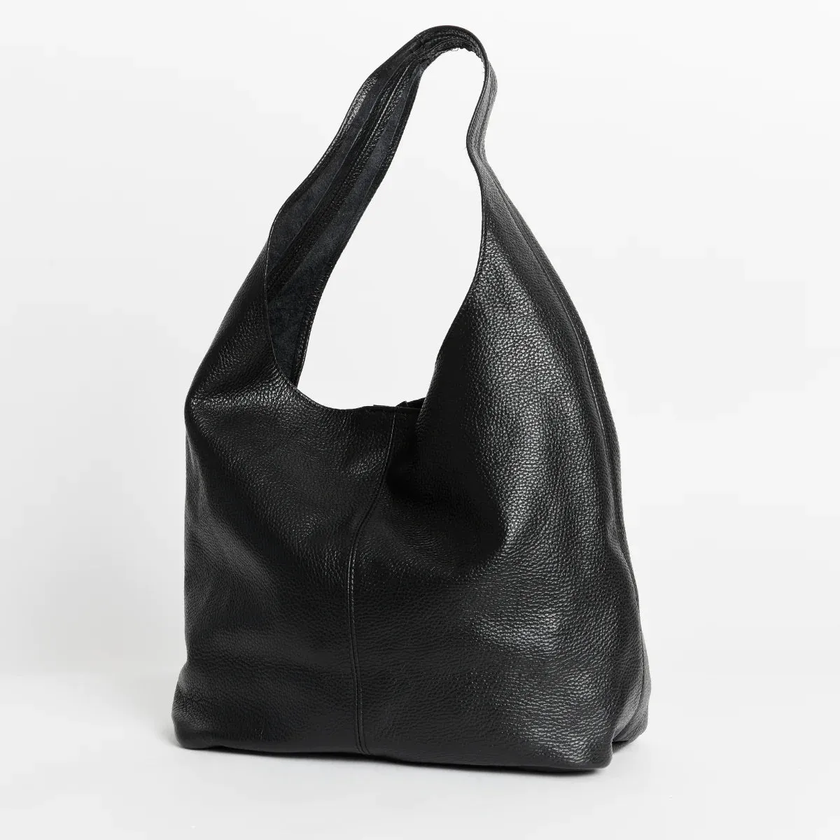 Scarlett Leather Hobo Bag - Black