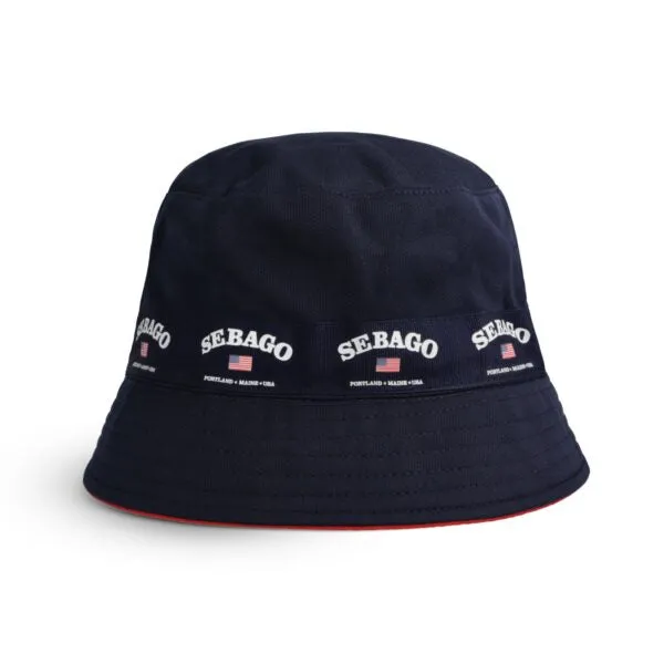 SEBAGO Helmsman Reversible Red Bucket Hat