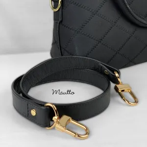 Shoulder Leather Strap - 30 inch Length, 1 inch (25mm) Wide - Choose Gold-tone Connector Style - Modern Colors Collection