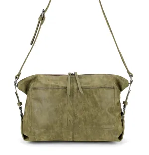 Slouchy East West Bag in Green