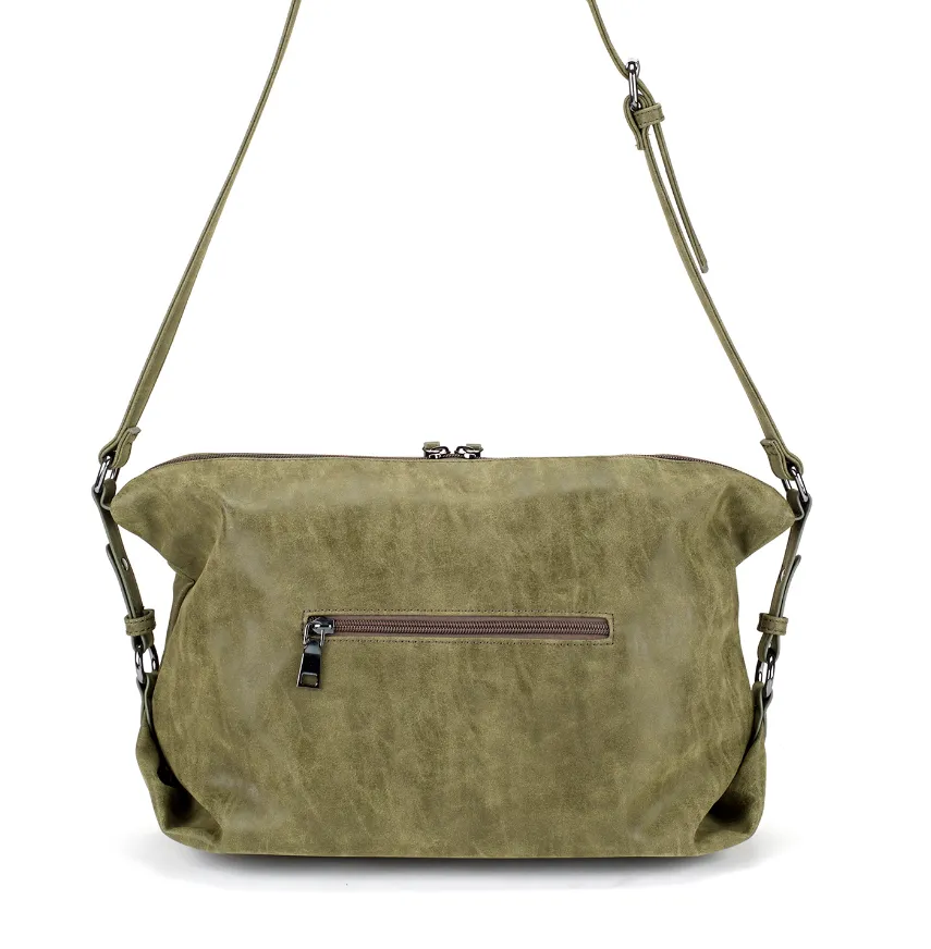 Slouchy East West Bag in Green