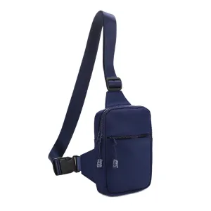 Smooth Zipper Sling Crossbody Bag