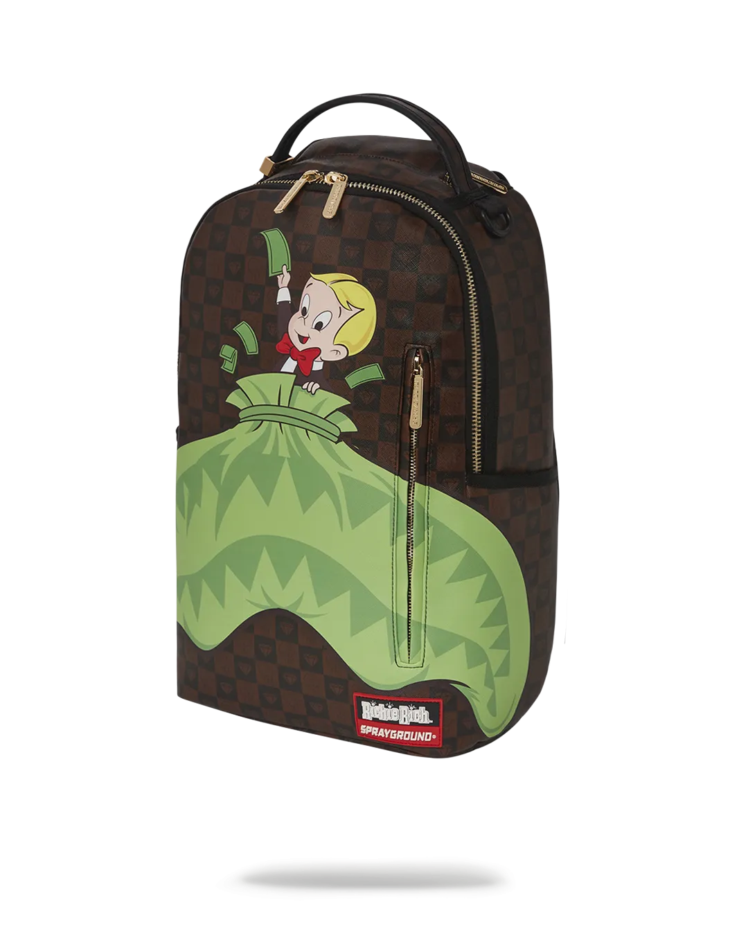 Sprayground Backpack RICHIE RICH MONEY SHARK Brown