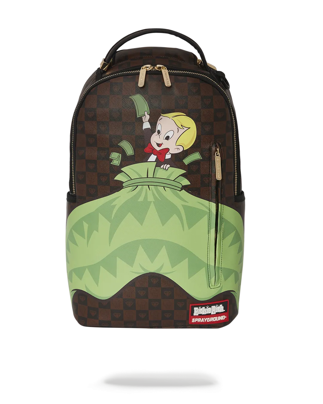 Sprayground Backpack RICHIE RICH MONEY SHARK Brown