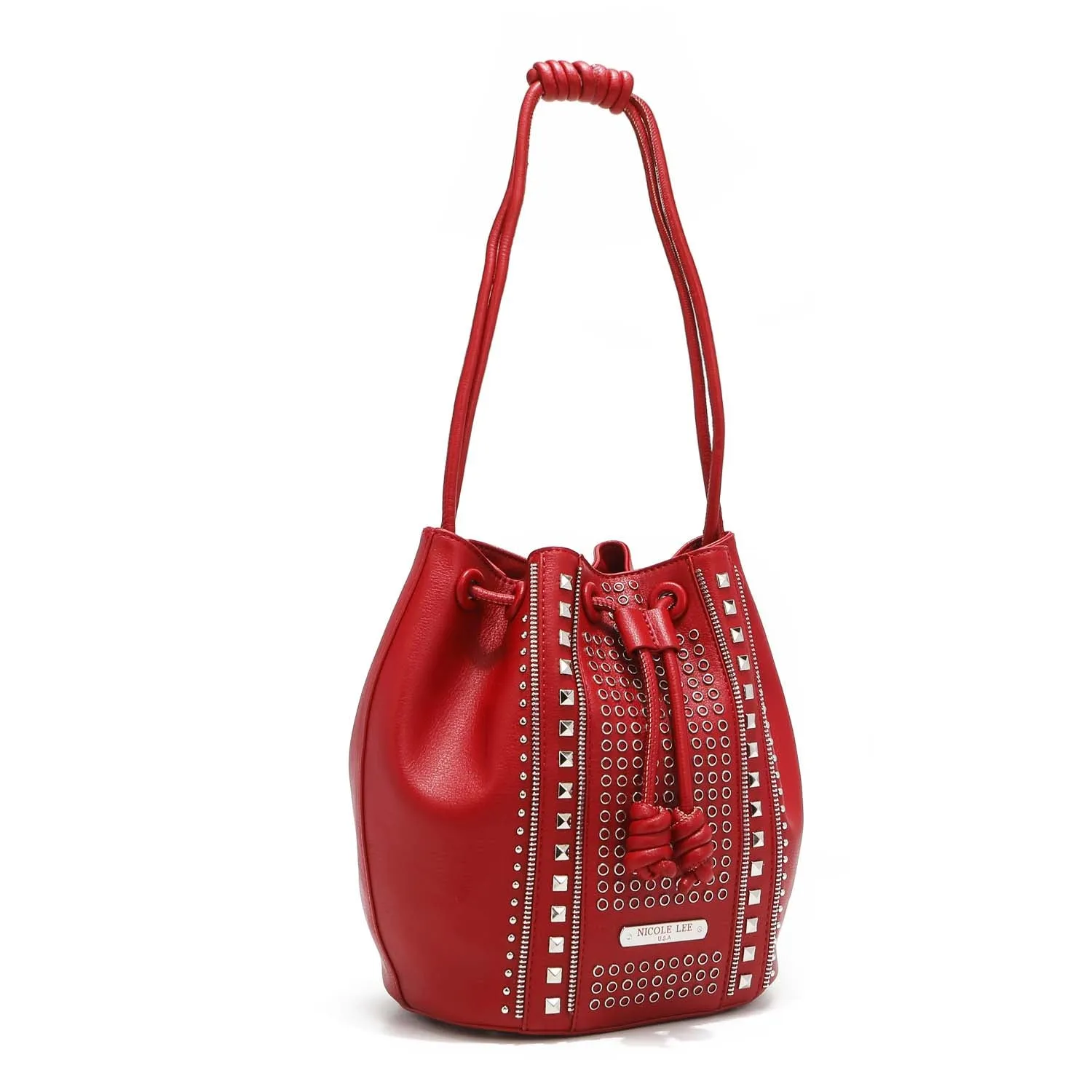 STUDDED BUCKET BAG