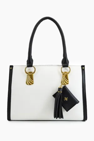 Tessa Black & White Tote Bag