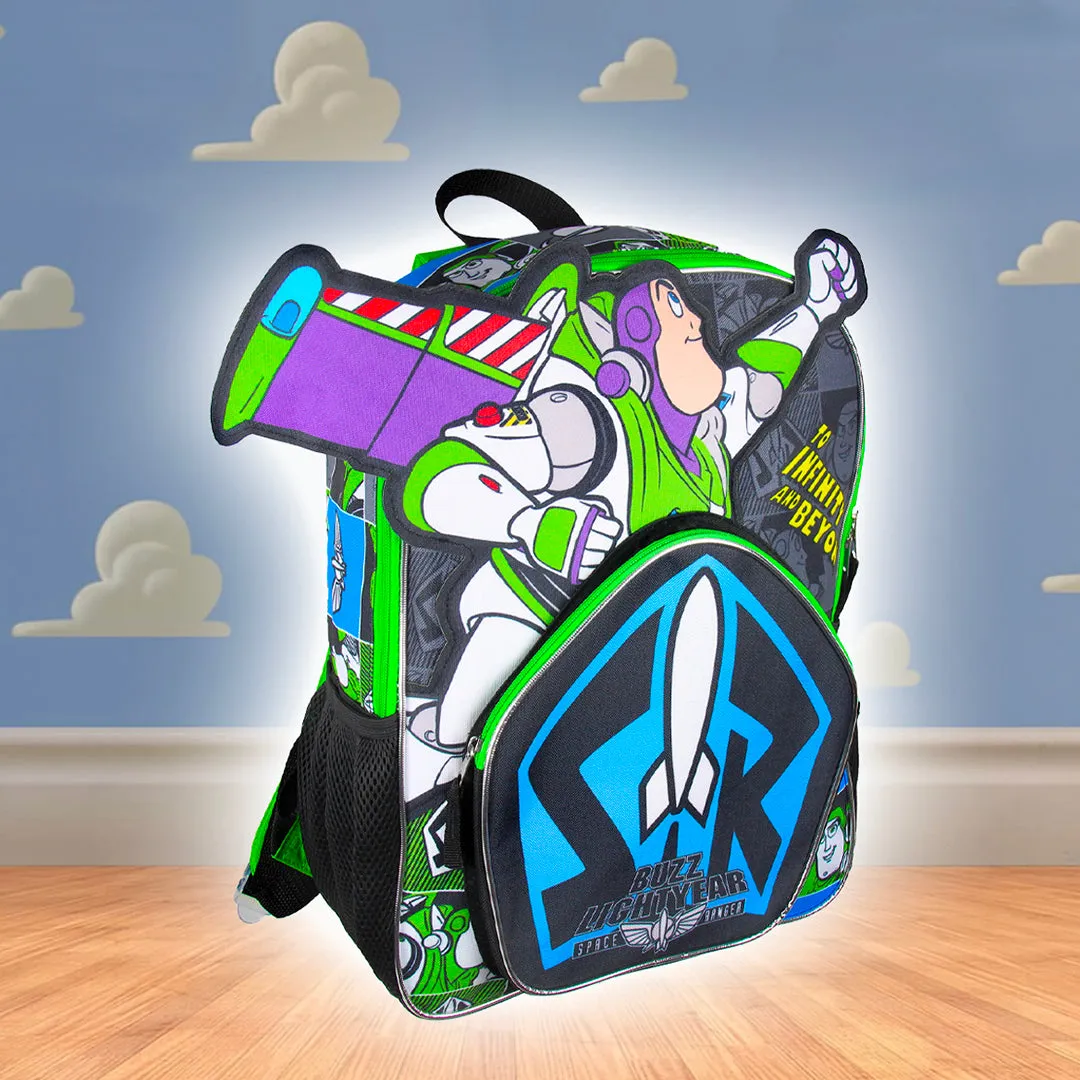 Toy Story Buzz Lightyear Die Cut 3D Character Design 16" Backpack