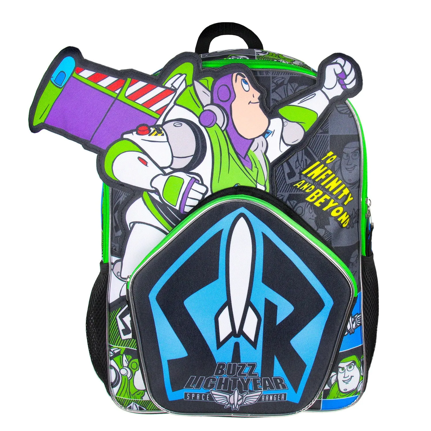 Toy Story Buzz Lightyear Die Cut 3D Character Design 16" Backpack