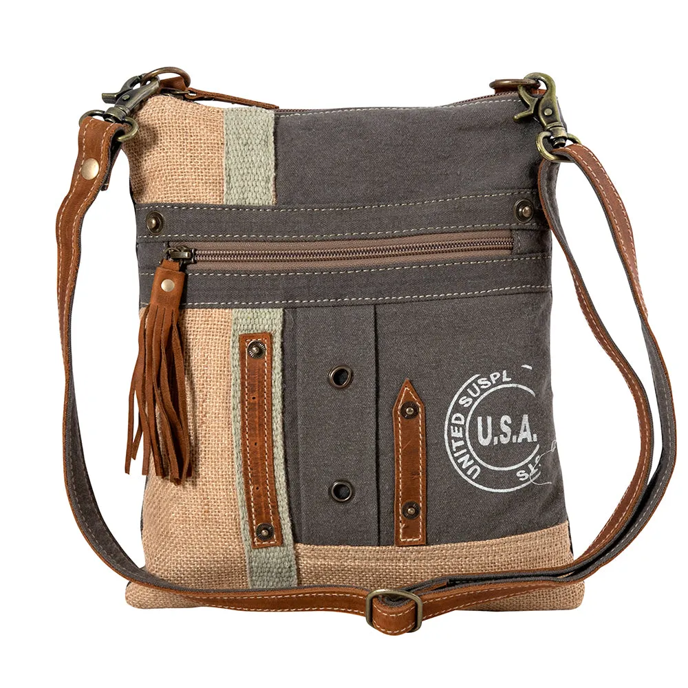 USA Canvas Patch Crossbody Bag